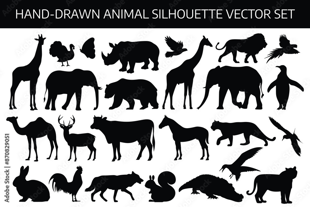 Animal Silhouette Vector Set