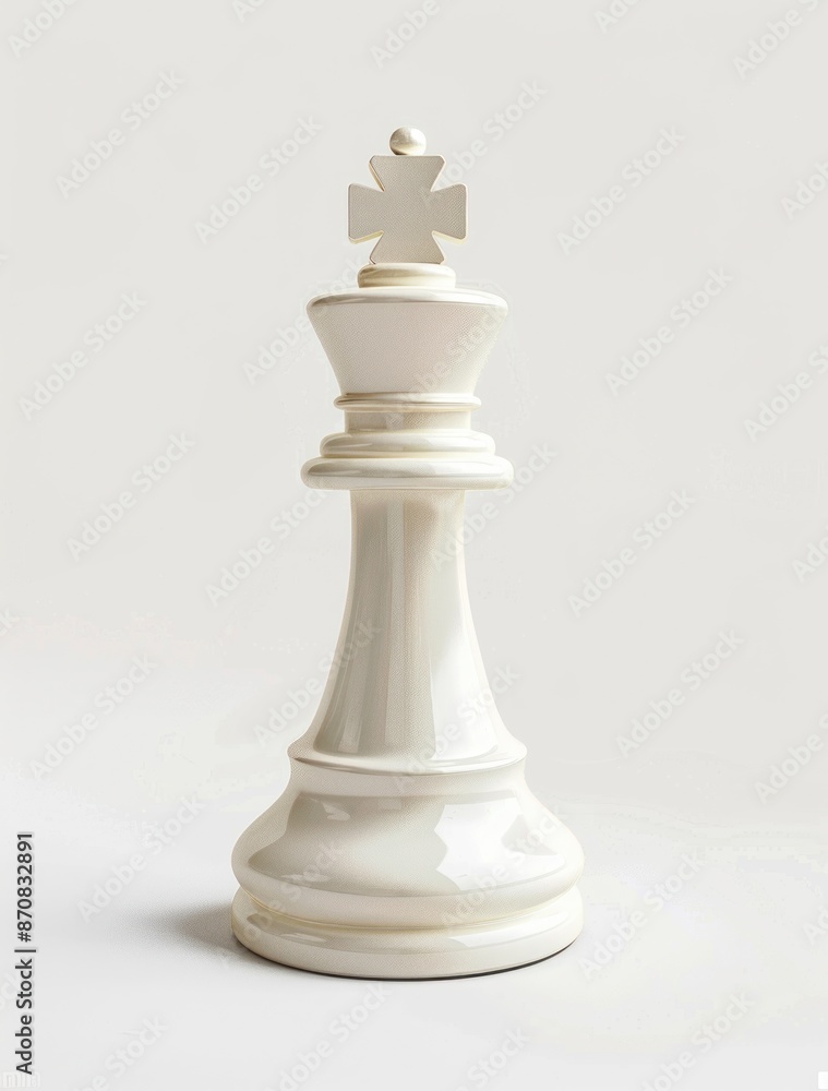 Regal Ivory Chess Bishop Standing Solitary on a Pristine White Background - Generative AI Regal Ivory Chess Bishop Standing Solitary on a Pristine White Background - Generative AI