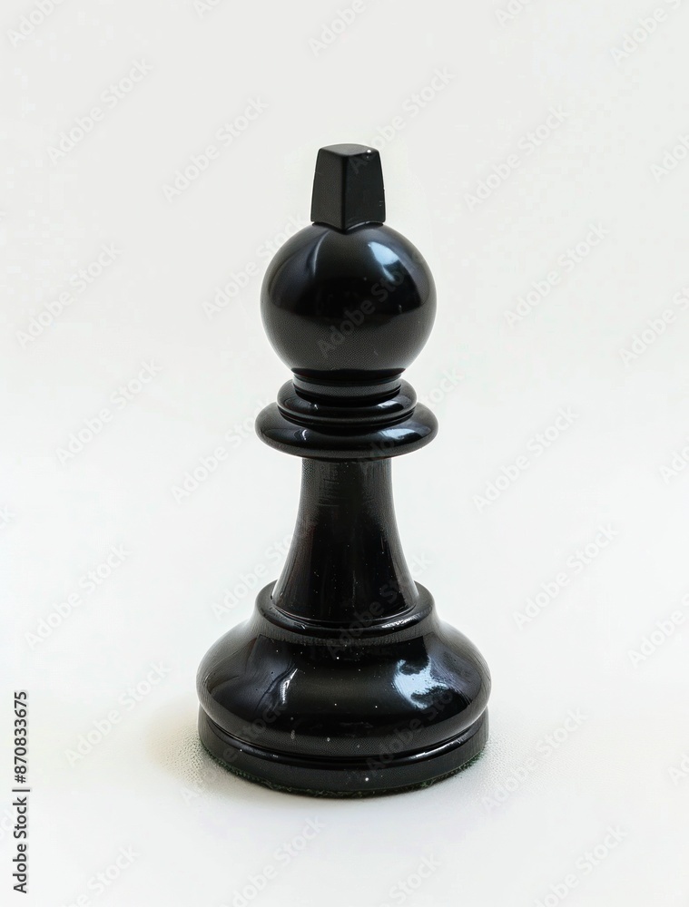Weathered Black Chess Pawn on a White Background Symbolizes Strategy and Patience - Generative AI Weathered Black Chess Pawn on a White Background Symbolizes Strategy and Patience - Generative AI