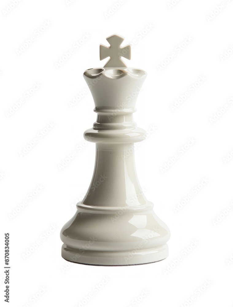 Regal Ivory Chess Bishop Standing Solitary on a Pristine White Background - Generative AI Regal Ivory Chess Bishop Standing Solitary on a Pristine White Background - Generative AI