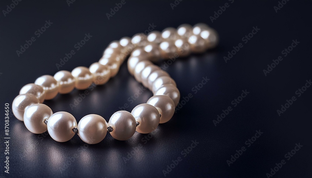 pearl necklace on black background pearl necklace on black background