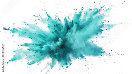 Obraz na płótnie Abstract Turquoise Paint Explosion w salonie