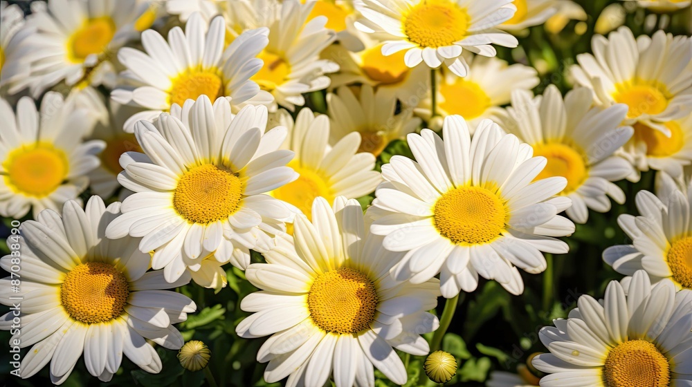Fototapeta premium daisies flowers in sun