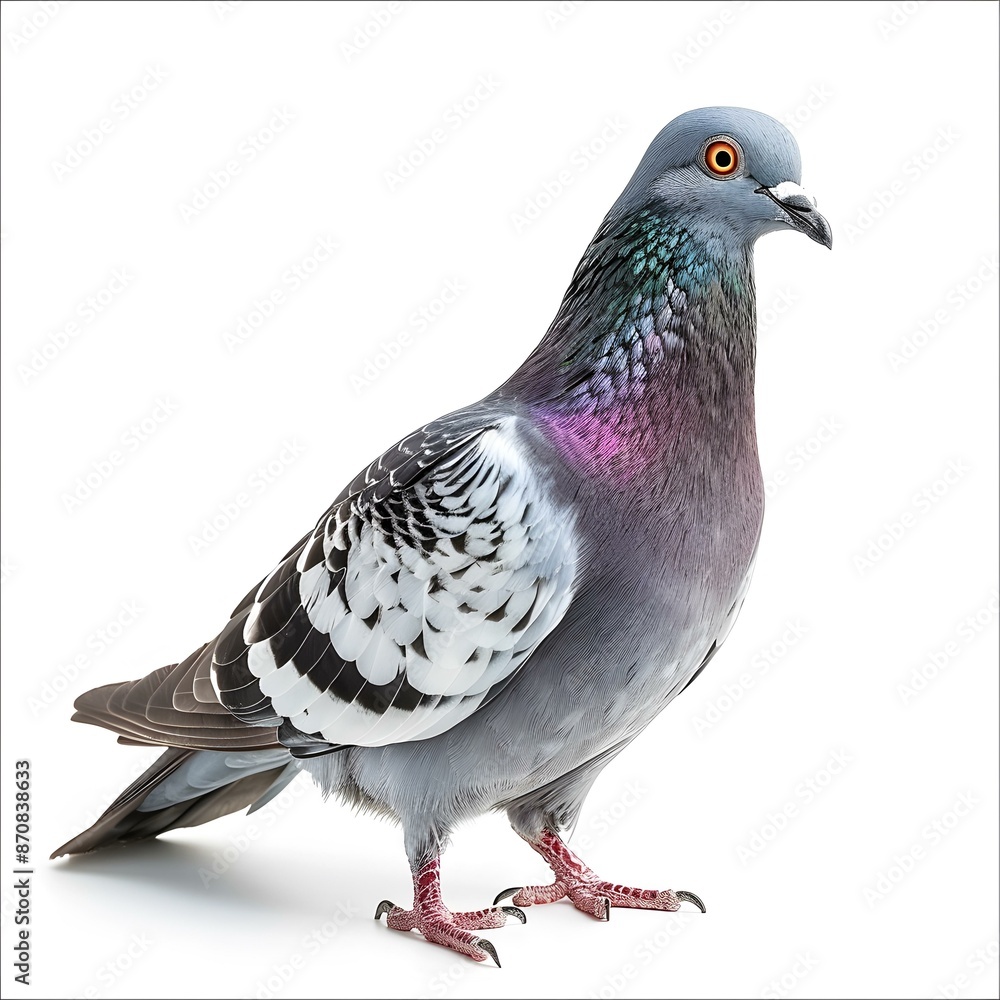 Fototapeta premium A pigeon with a colorful neck