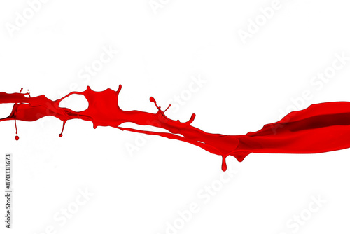 Red paint splash isolated 