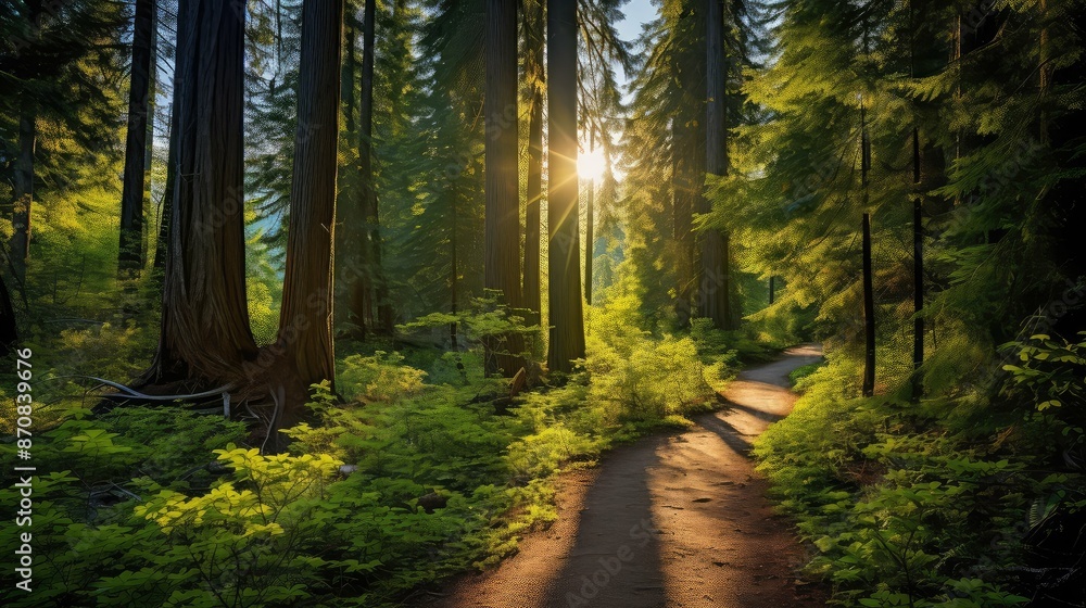 Obraz premium light sunny forest