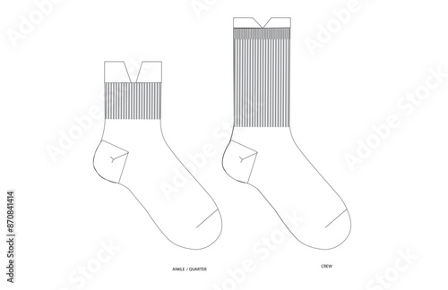 Sock template performance double tab 