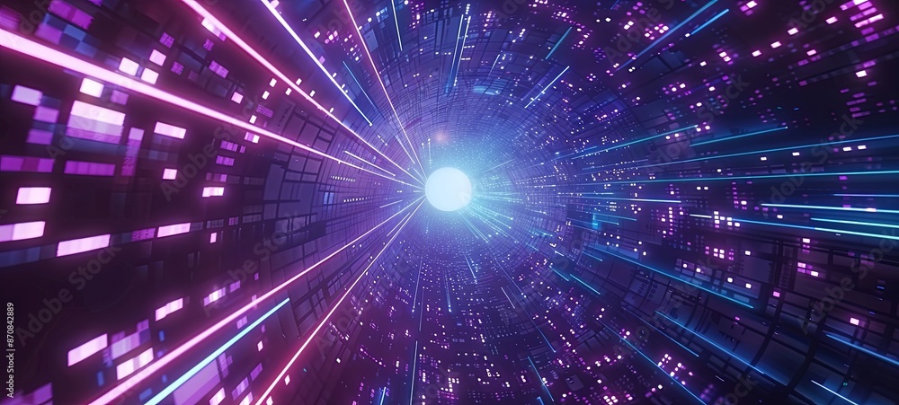 motion graphics flying into a digital technology tunnel. 3D Big Data Digital tunnel square with futuristic matrix. Binary code particle network. motion graphics flying into a digital technology tunnel. 3D Big Data Digital tunnel square with futuristic matrix. Binary code particle network.
