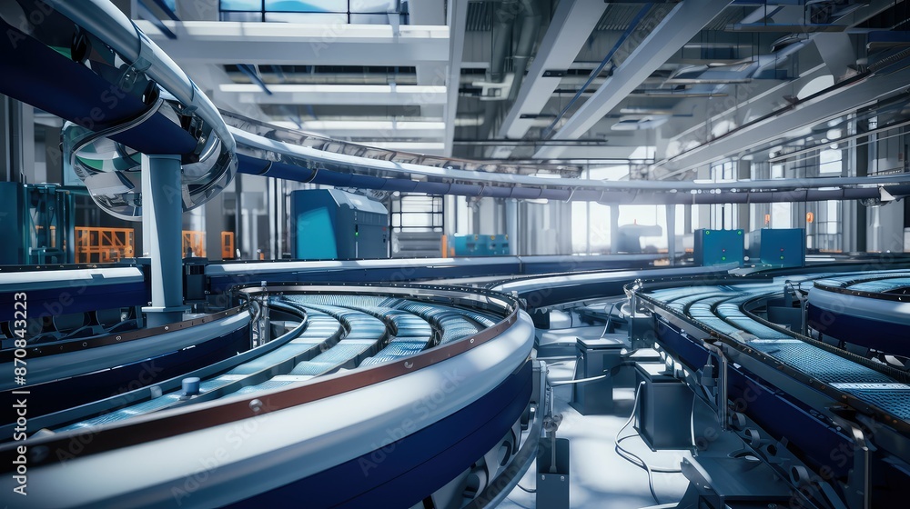 Obraz premium assembly line conveyor belt