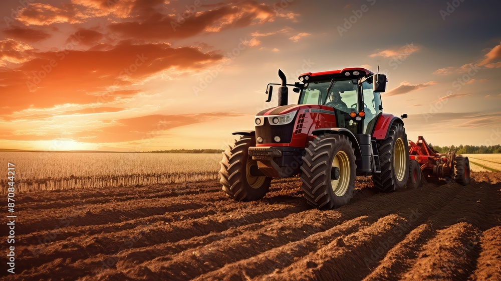 Fototapeta premium tractor agriculture belt