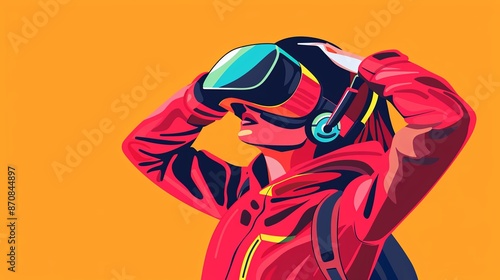 an image of a person using VR and AR googles