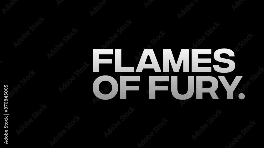 Flames of Fury title with a burning text effect Flames of Fury title with a burning text effect