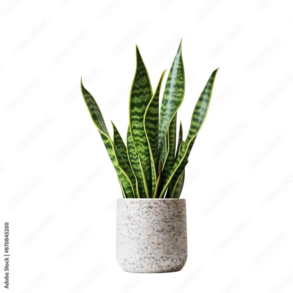 Dracaena trifasciata plant on a pot, isolated on white background Dracaena trifasciata plant on a pot, isolated on white background