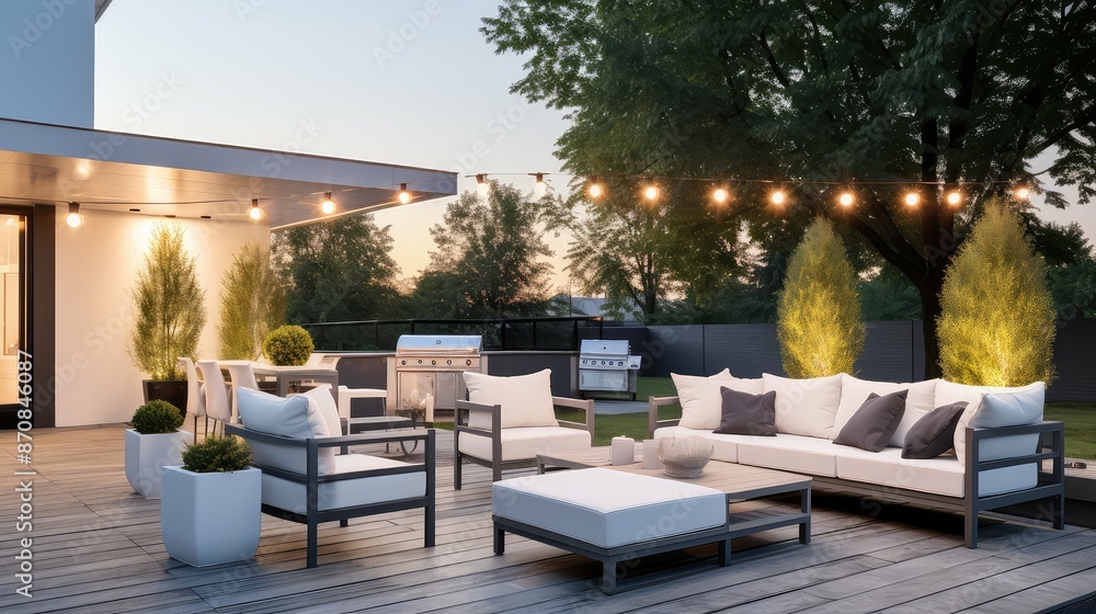 Fototapeta premium contemporary outdoor lighting