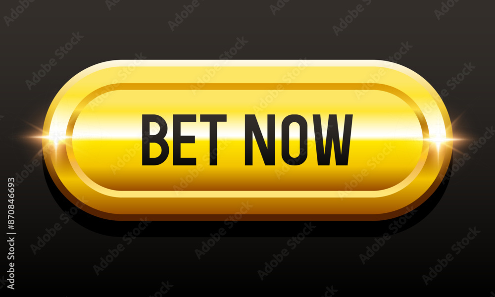 Bet Now button. Golden button. Vector clipart. Bet Now button. Golden button. Vector clipart.