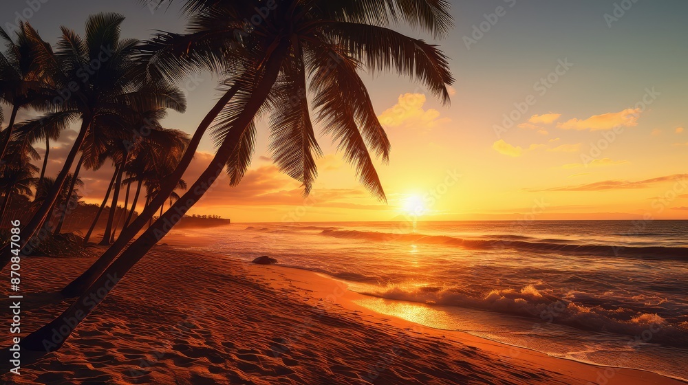 Fotografie tropical golden palm