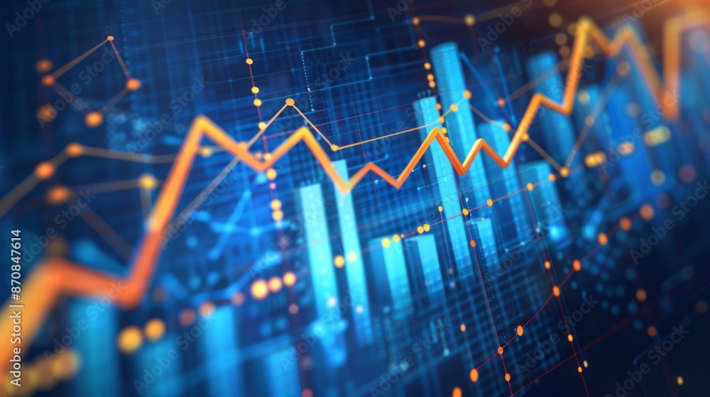 Abstract financial chart background Abstract financial chart background