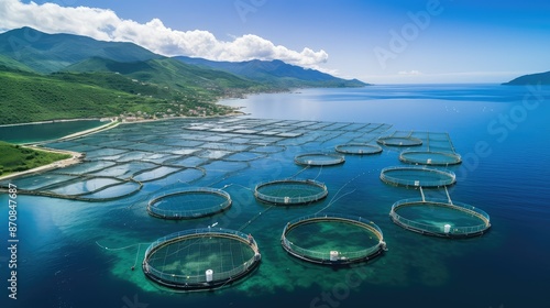 ponds aquaculture fish farm photo