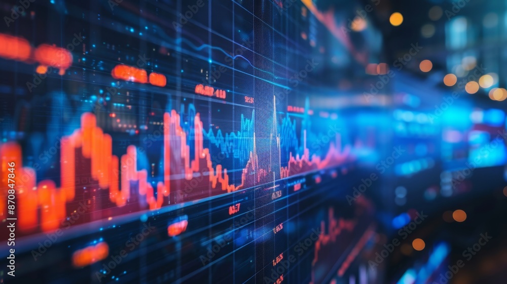 Obraz premium Stock Market Data Display.