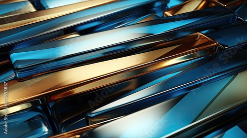 Gleaming metallic stripes in modern design © Komcad