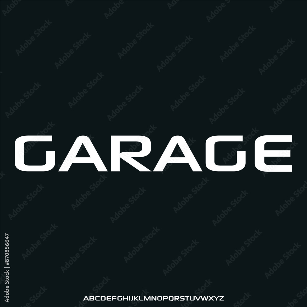 Obraz premium bold futuristic unique font vector