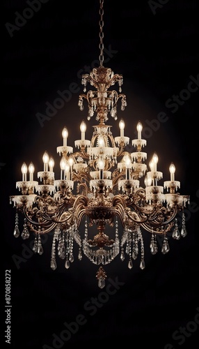 chandelier in the dark