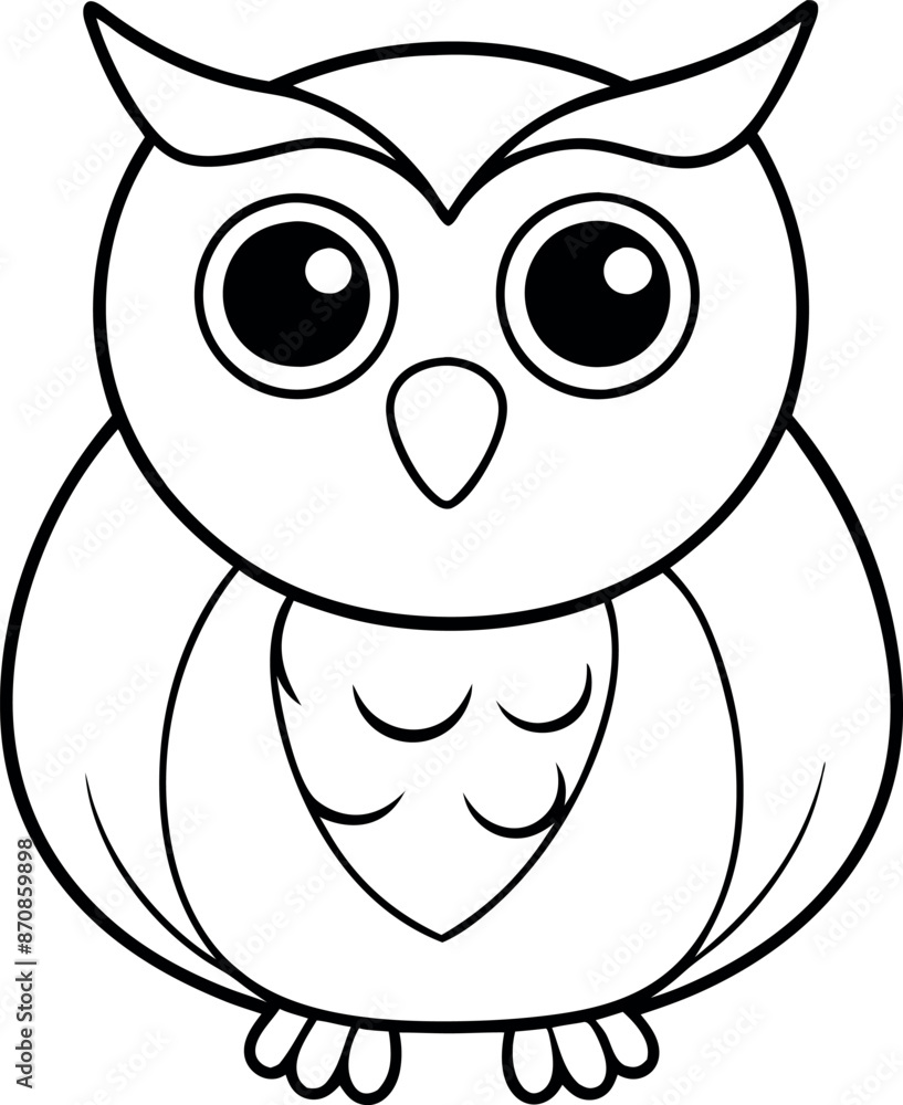 A cute owl with big eyes and a small beak A cute owl with big eyes and a small beak