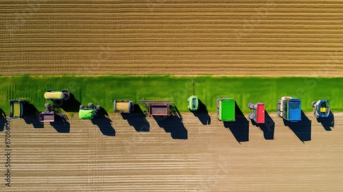 transport farm equipment on roads photo