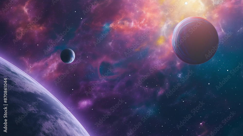 planet with space in galaxy planet with space in galaxy