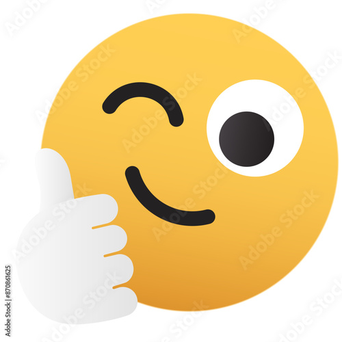 Wink thumbs up emoji
