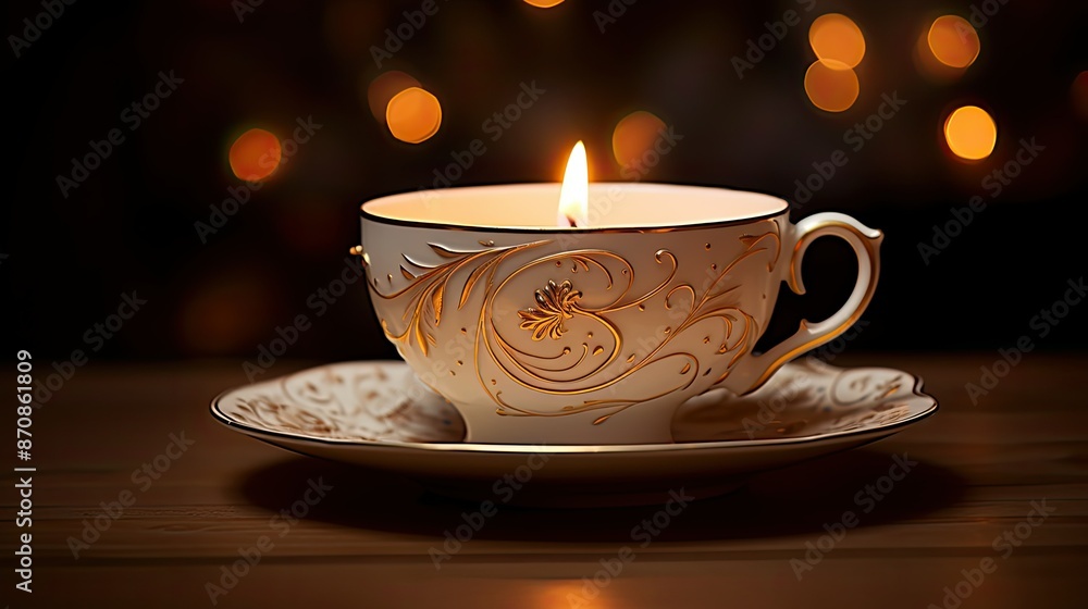 Fototapeta premium porcelain tea light