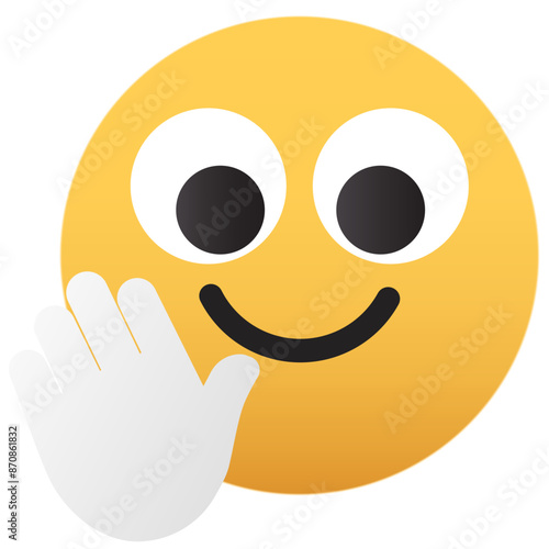 Smile and wave emoji