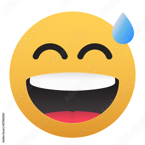 Sweaty smile emoji