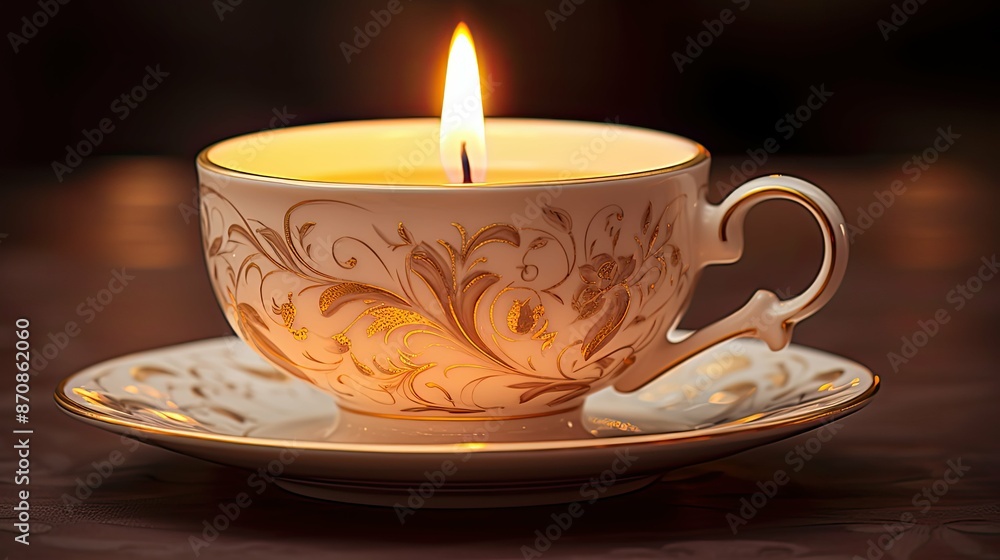 Fototapeta premium cup tea light