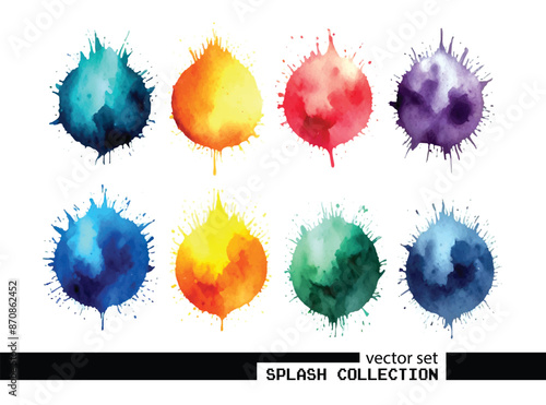 Supercharge your designs! Watercolor splash vector collection. Ready-made impact. Download today!	