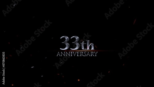 Cinematic 33th Anniversary Text Animation Video, Happy 36th Anniversary, 36th Anniversary Cinematic Text Animation, 33th Year Videos photo