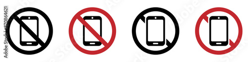 No phone allowed vector icon