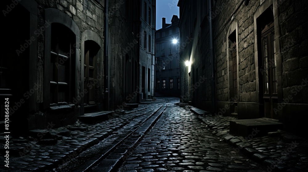 Obraz premium dilapidated dark streets