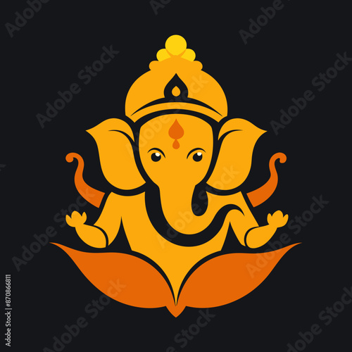 lord Ganesh logo icon Vector Illustration 