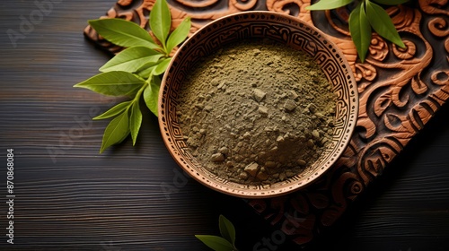 Wallpaper Mural asian brown powder in bowl Torontodigital.ca