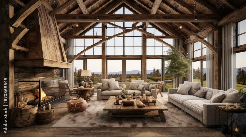 Obraz premium home wood timber frame