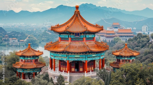 Chinese Pagoda Architecture in Beijing © almeera