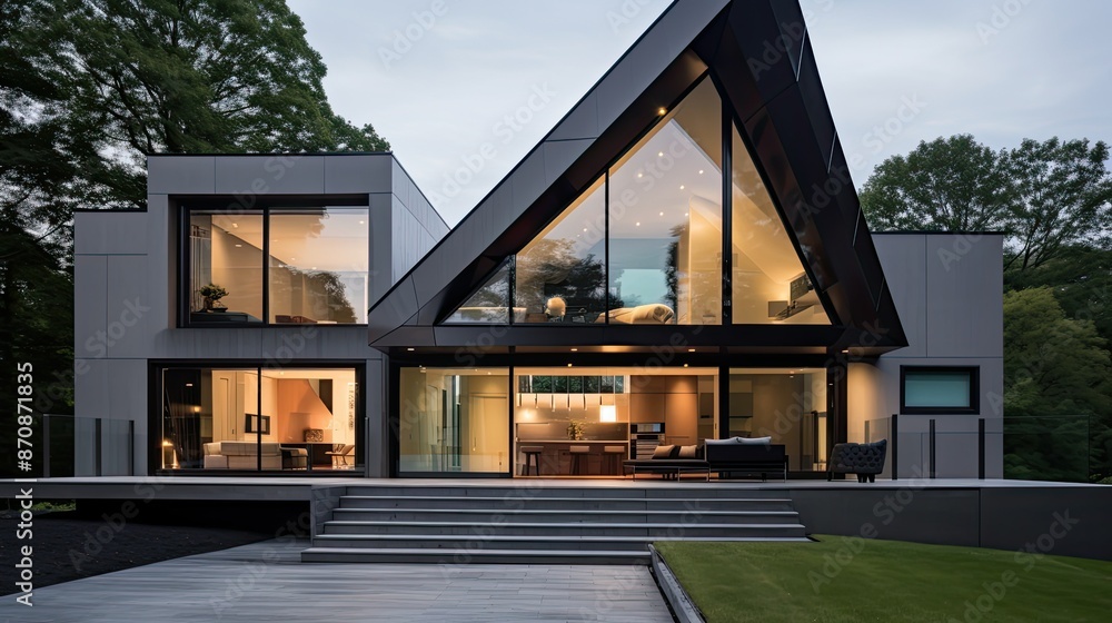 Fototapeta premium angles grey house