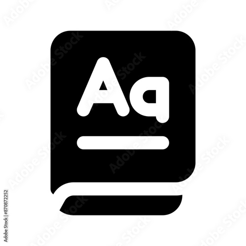 dictionary glyph icon