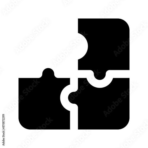 puzzle glyph icon