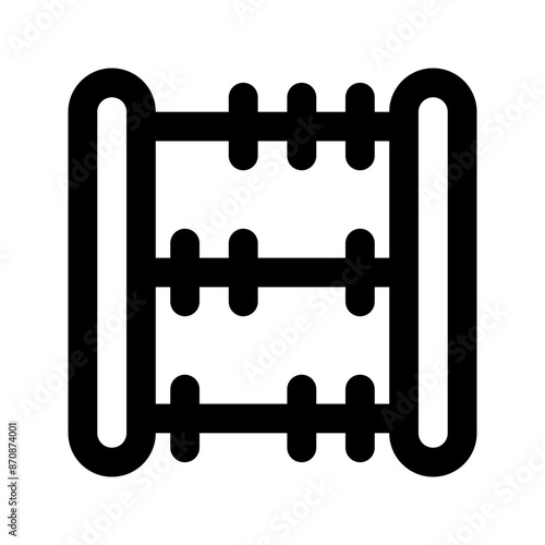 abacus glyph icon