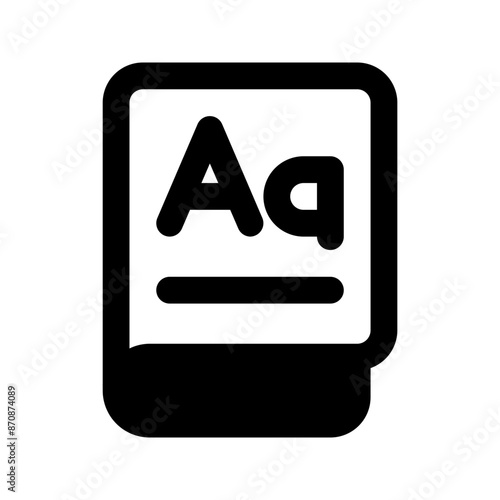 dictionary glyph icon
