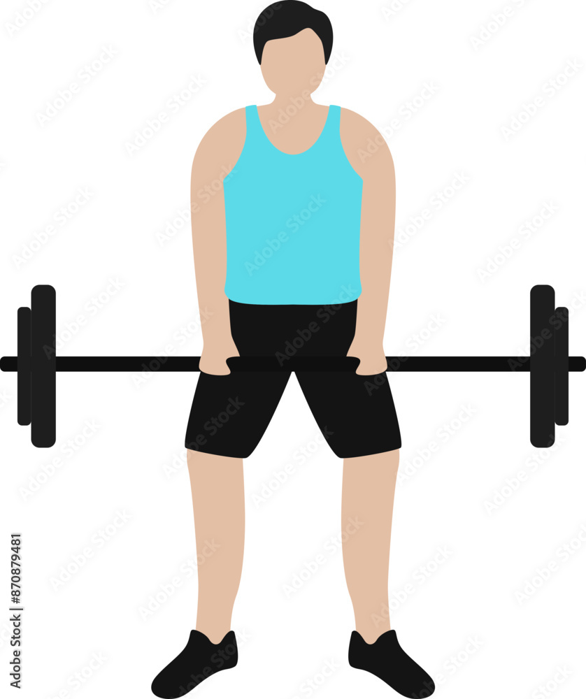 Deadlift workout illustration Deadlift workout illustration