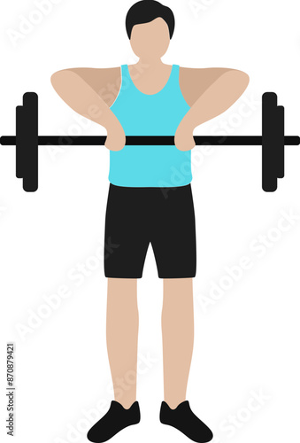 Bent over row workout illustration