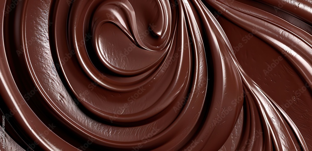 Wavy chocolate jam with light from above Wavy chocolate jam with light from above